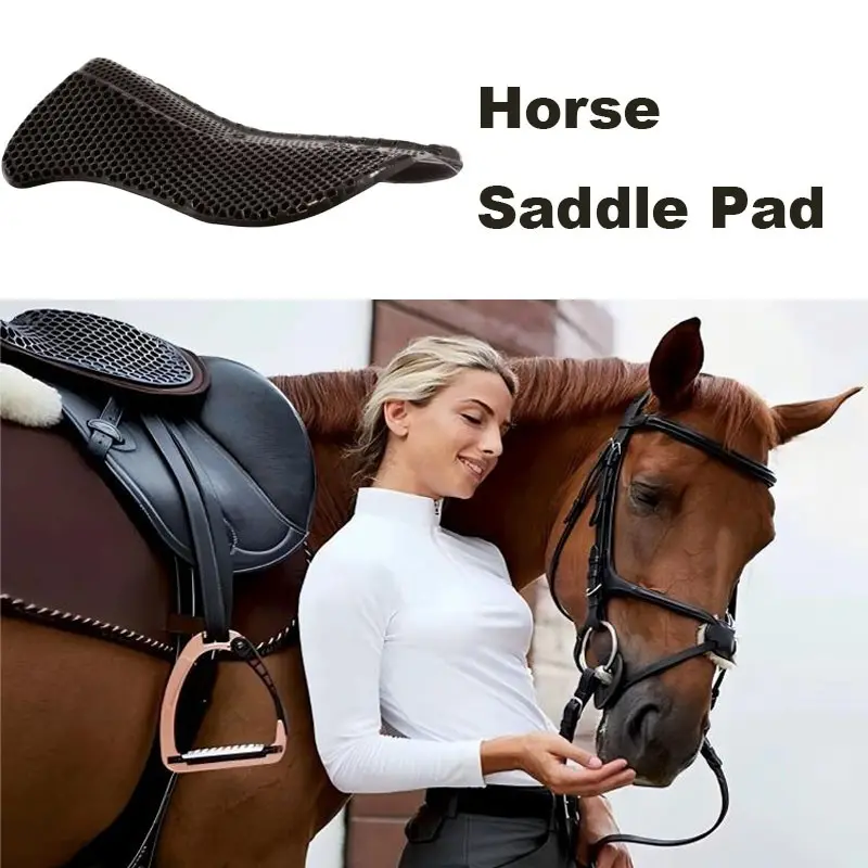 Equestrian Saddle Pad Silicone Particles, Breathable Anti-Slip Shock Absorption Balance Pad, Horse Riding Gear, Comfortable and Durable
