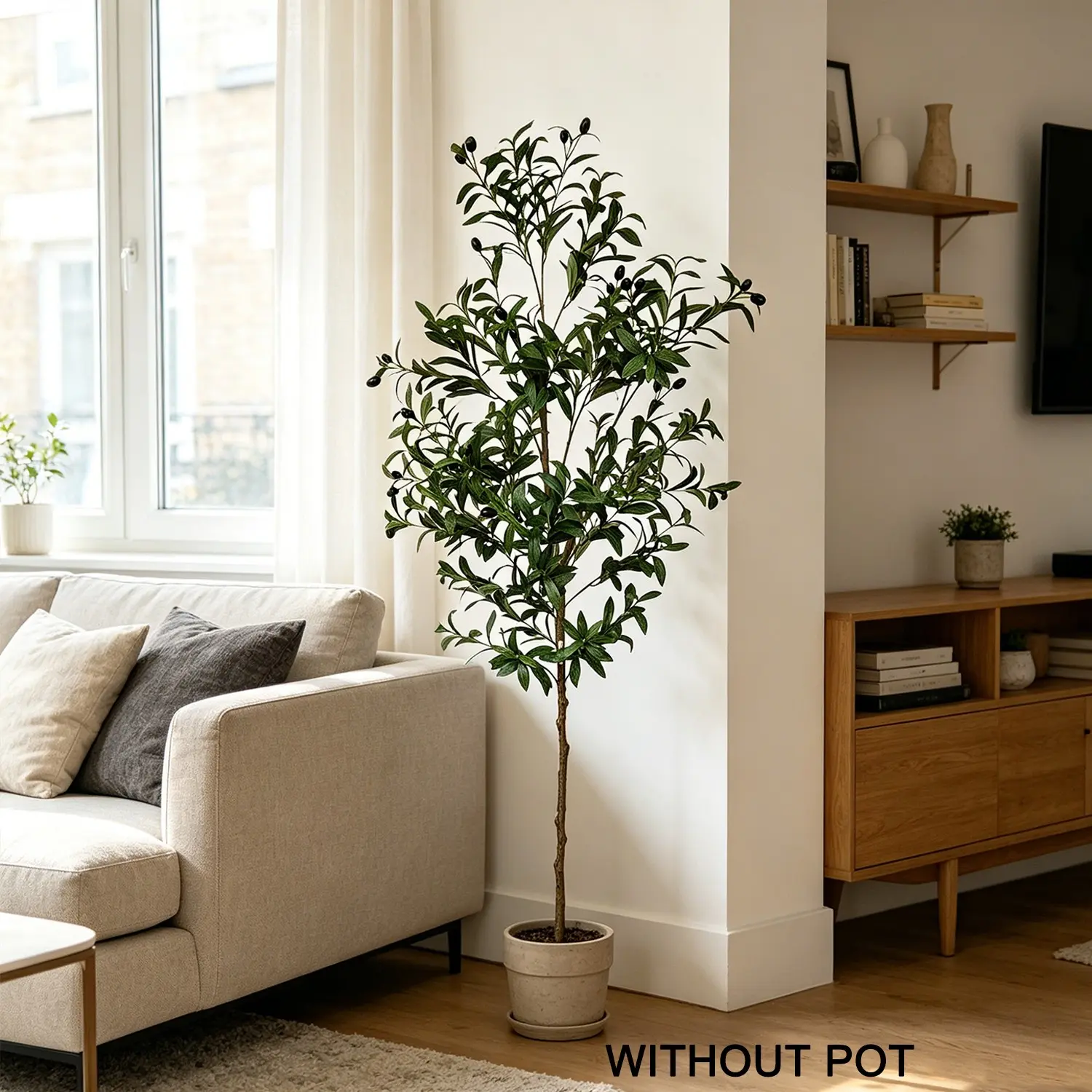 1Pcs 120/160/180cm Artificial Olive Tree Plant, fake plant for Bedroom, Living Room, Garden, Wedding, Party, Holiday Decor, Christmas, Thanksgiving decor