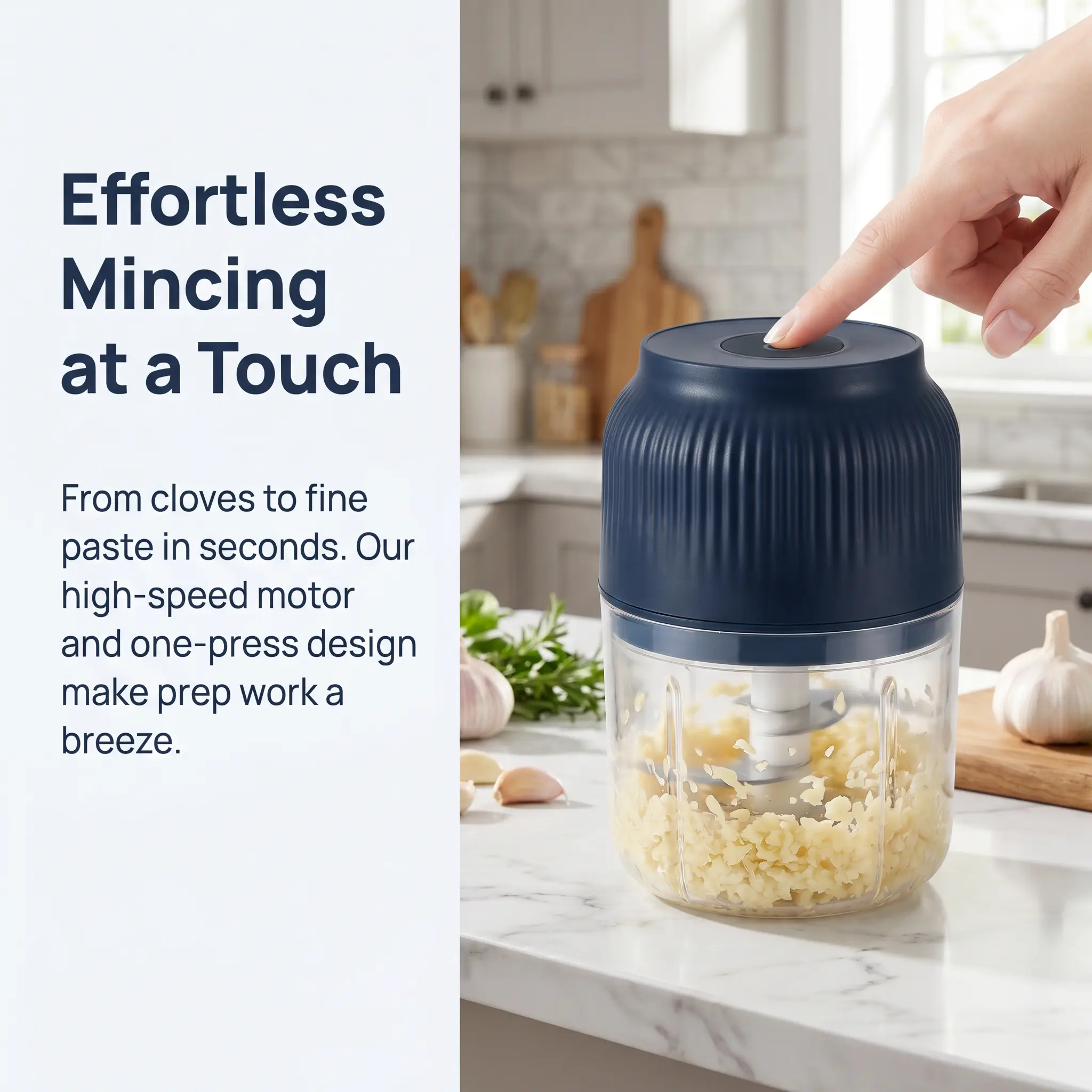 USB Rechargeable Mini Electric Food Chopper & Meat Grinder, Portable Garlic Masher for Minced Meat, Onion, Ginger, Chili & Vegetables with Lithium Battery, Plus Raccoon Cheese Grater & Lychee Peeler Kitchen Tool Set