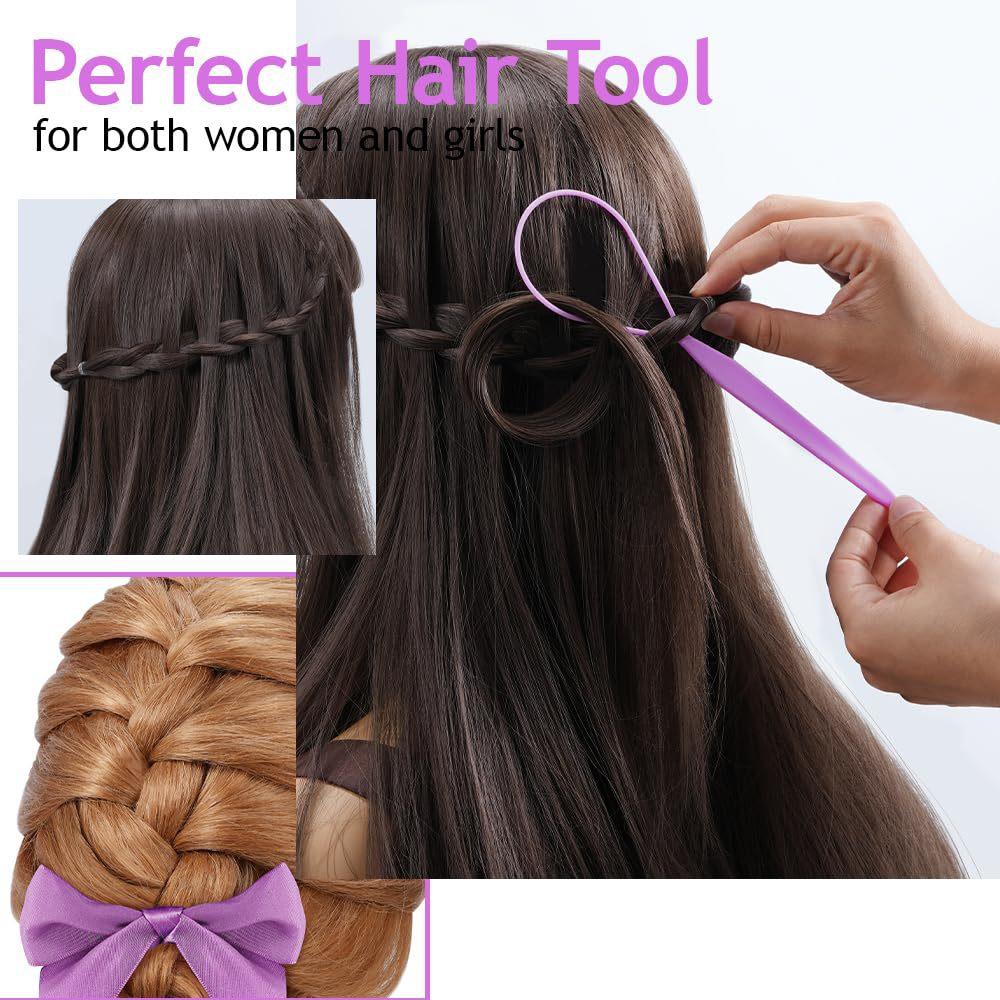 Professional Hair Tie Set, 1 Set Hair Ties and Hair Styling Tool, No-Heat Hair Styling Accessories for Girls and Women #TOP PICKS