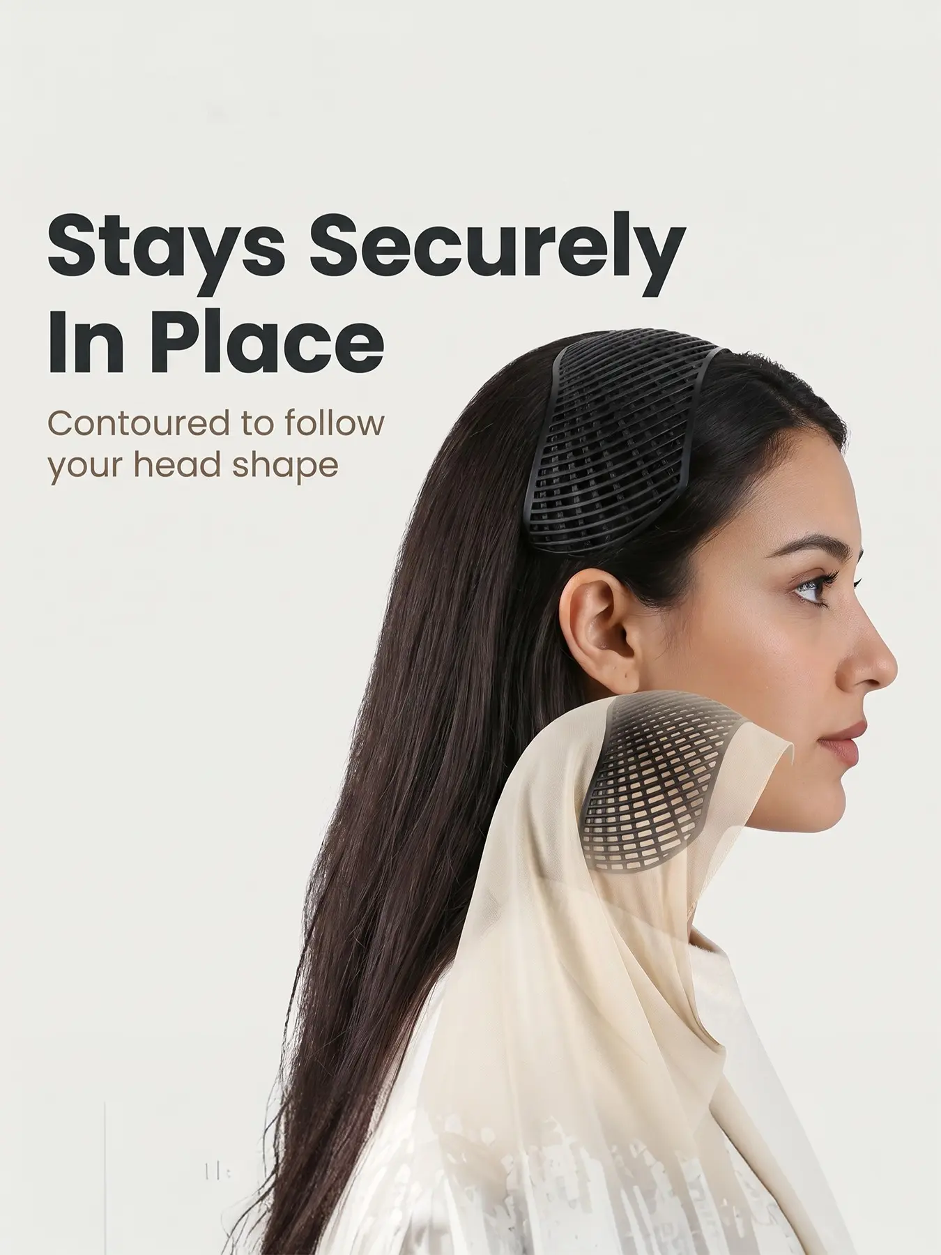 Breathable Lightweight Hijab Undercap, Durable Nylon Easy-Wear Base Cap, Elegant Plain Design, All-Season Headscarf for Daily Use, Stretchy Hijab Cap