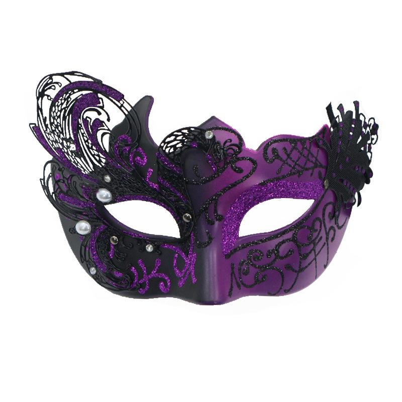Women’s Rhinestone Venetian Half Face , Luxury Masquerade Eye  for Carnival, Party & Club Night domino