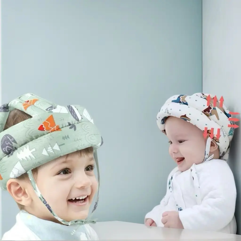 Baby Safety Helmet, Soft Comfortable Head Protection Hat, Adjustable Infant Toddler Cap, Anti-Collision Baby Gear, Secure Fit