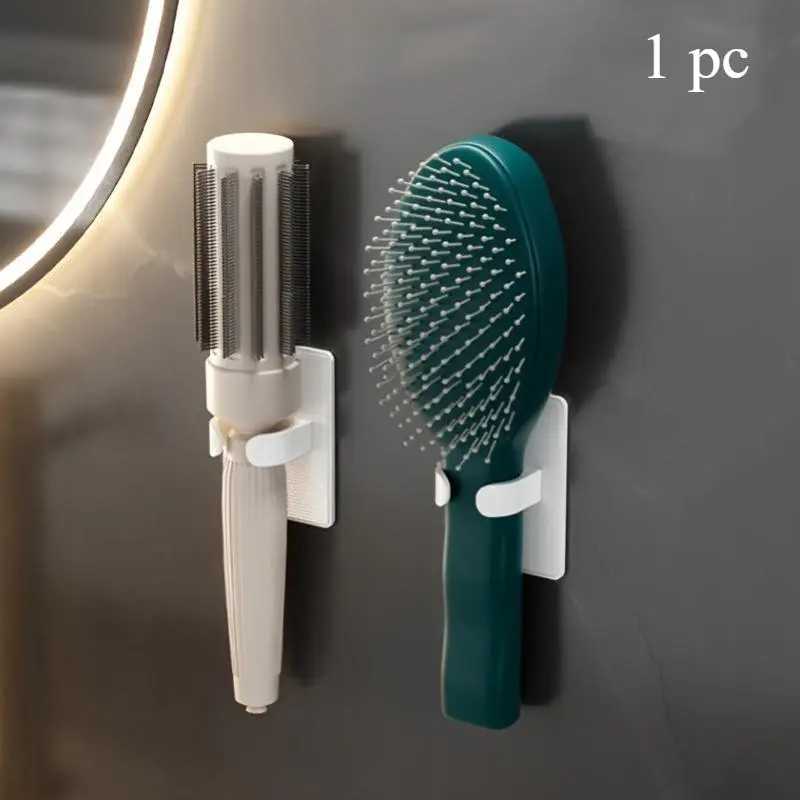 1pc Adjustable Comb Holder And Storage Rack For Bathroom, Wall-mounted Comb Organizer, No Drilling Storage, Bathroom Organizers