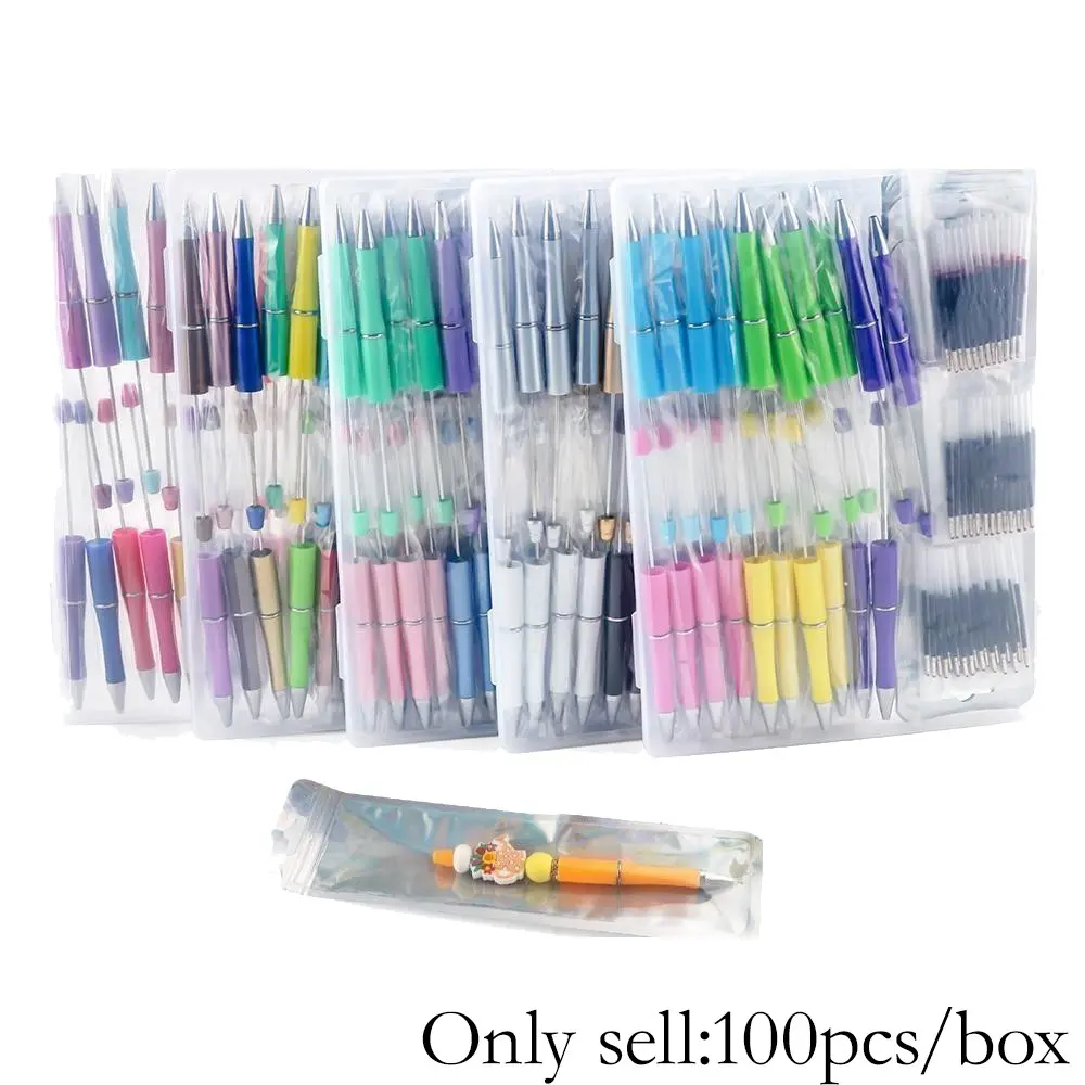 Colorful Ballpoint Pen Kit, Creative Crafts Kit, Crafting Kit, 100pcs/set DIY Ballpoint Pen Art Craft Kit with Accessories, Cute Stationery Supplies for School & Office