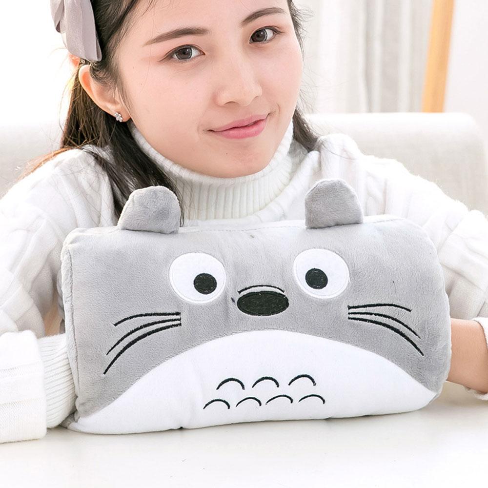 Pink Bear Children's Plush Pillows Hand Warmers Gloves Adults Cartoon Nap Pillows Cushions Creative Hand Warmers Plush Gift