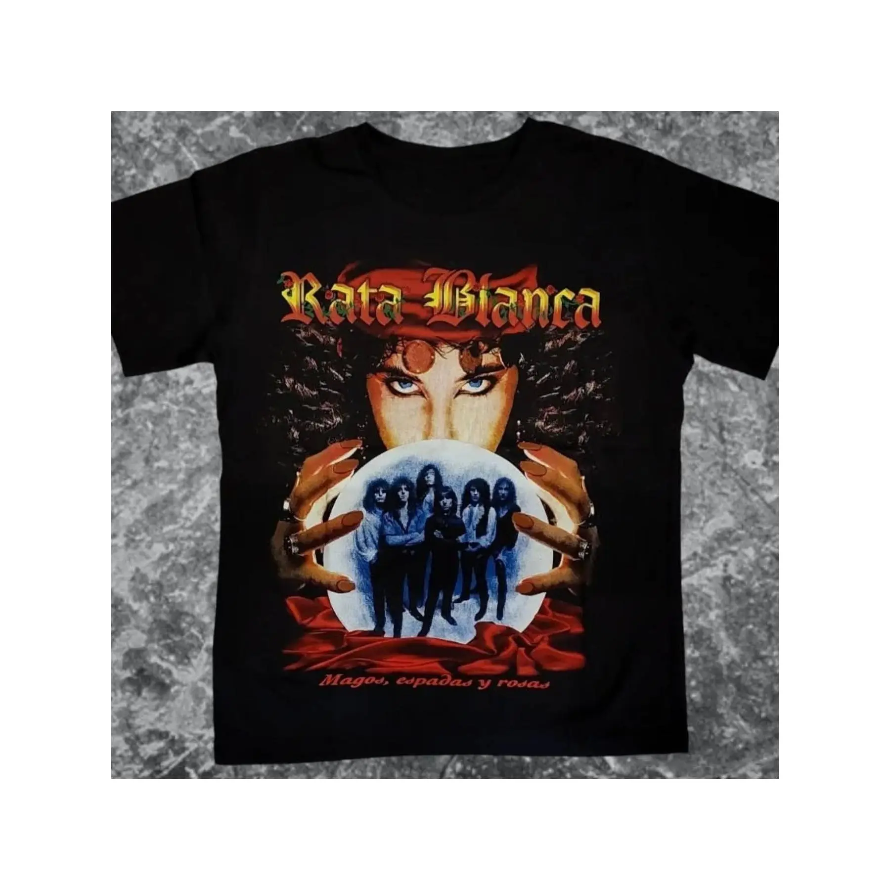 Rata Blanca Band Artwork Print Garment - Stylish Classic 100% Pure Cotton Short Sleeve Round Neck T-Shirt, Soft Comfortable Crew Neck Casual Streetwear Top
