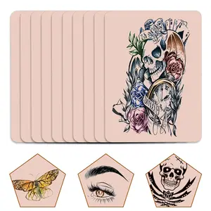 10 PCS Tattoo Practice Skins 5.7 x7.6 Double Sided Tattoo Fake Skin Tattoo Artist Practice Skin for Tattooing Skills Improvement