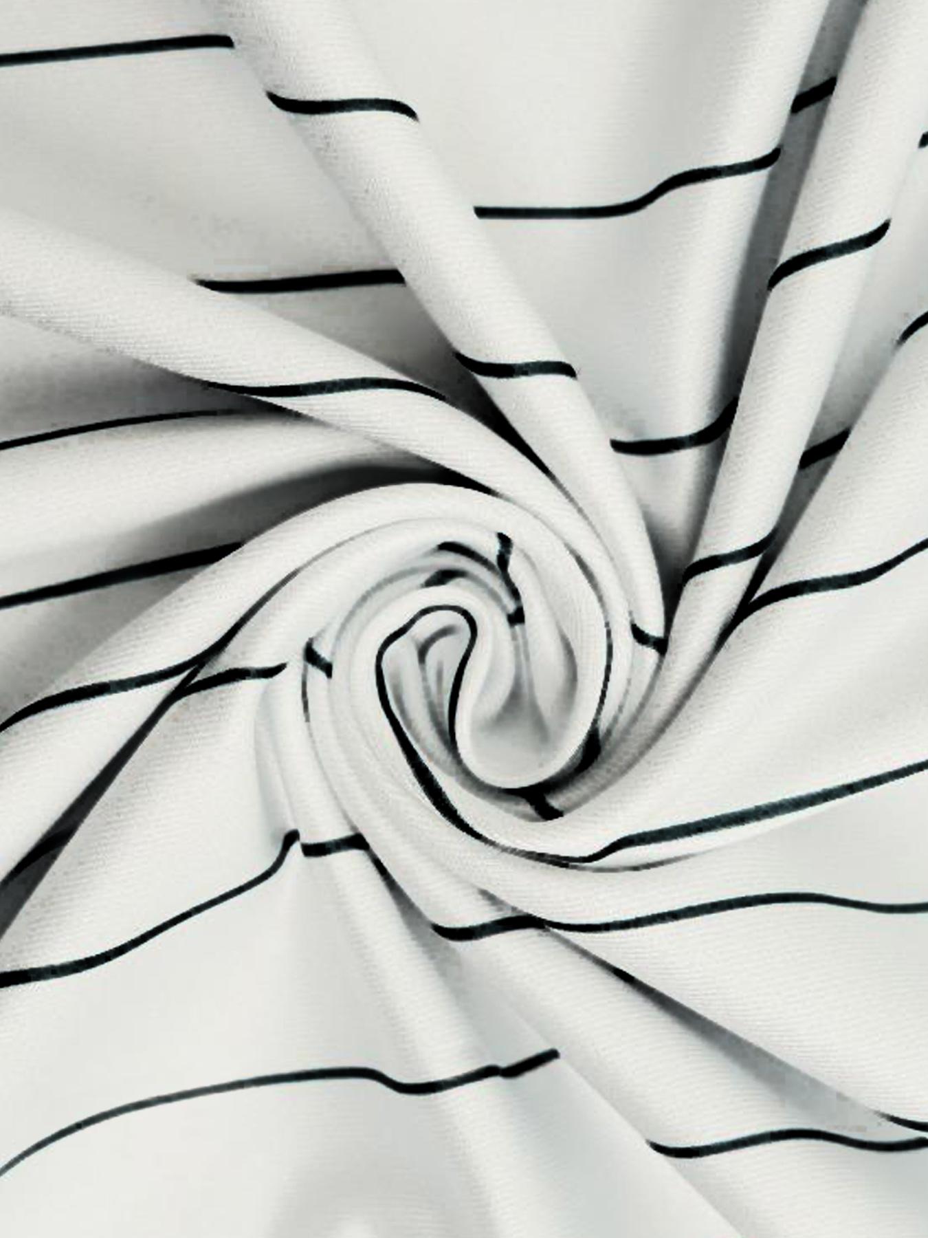 Women's Figure Print V Neck Fitted Knit Tee, Fashion and Trends Casual Short Sleeve T-shirt for Daily Wear, Ladies Womenswear Clothes for All Seasons