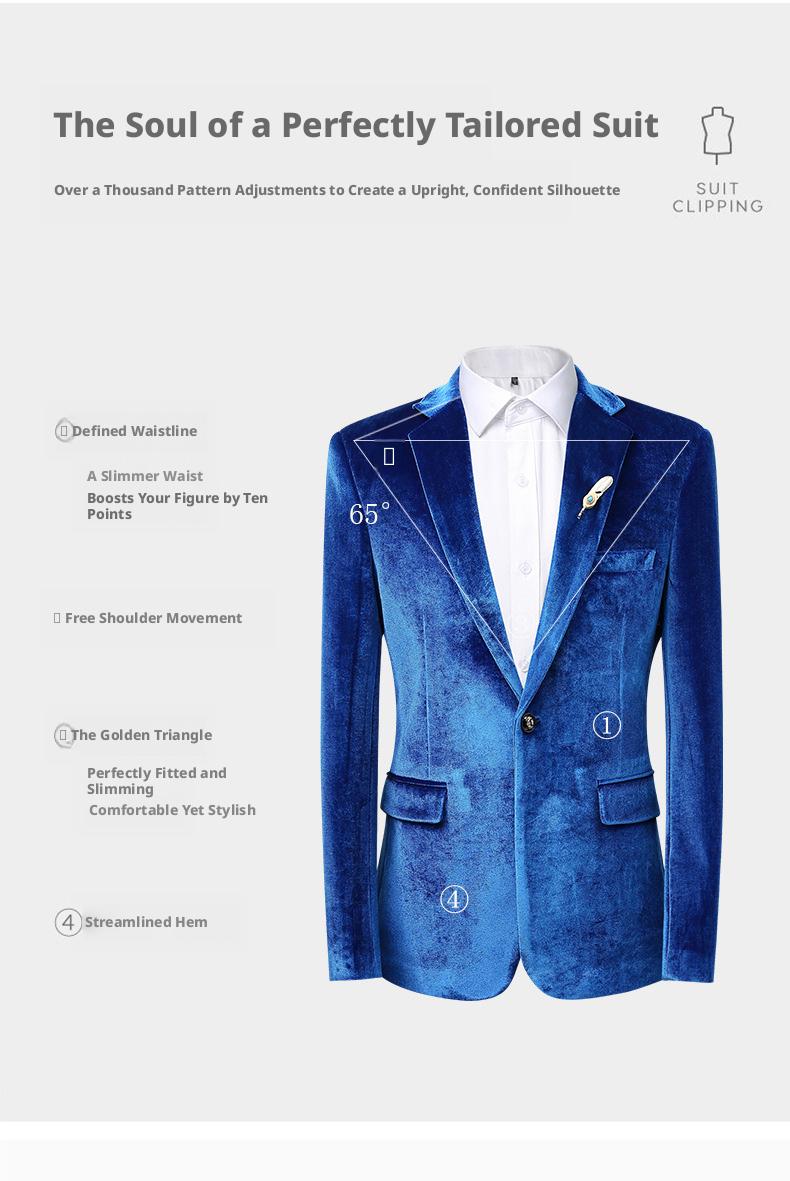 Men's Velvet Suit Jacket  Wedding Tuxedo, Formal Gala Dinner Blazer, Casual Evening Dress Coat