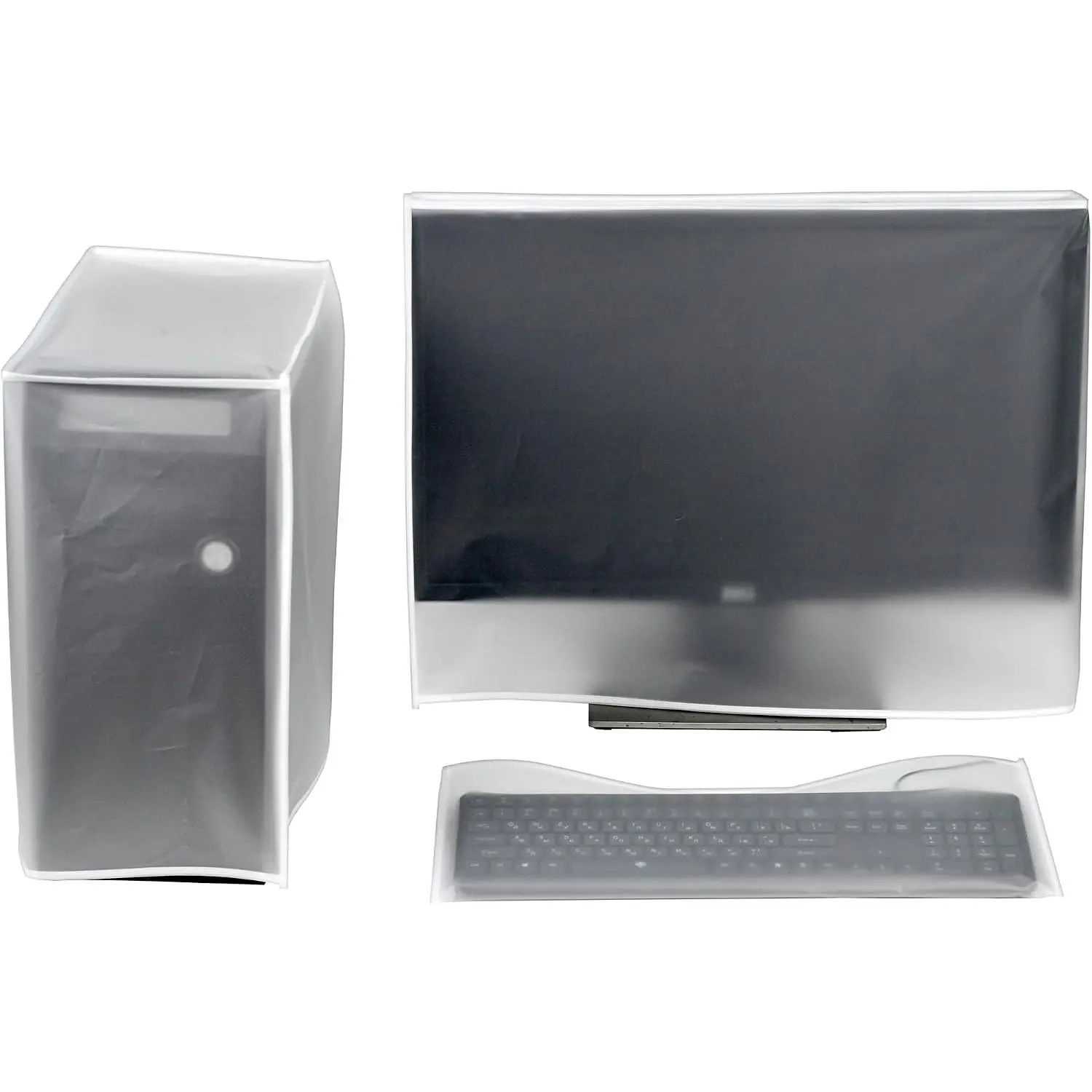 Dust Cover  +Keyboard+CPU Tower Desktop 3 count Set PC dust Proof  Covers Case (22"-24"  Set)
