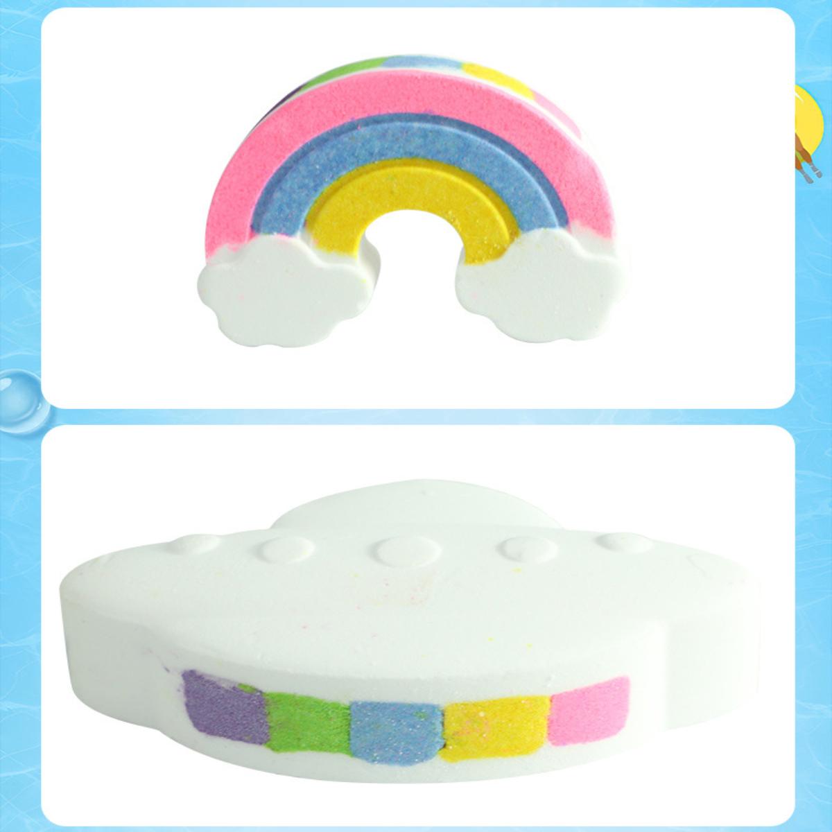 Children's rainbow bath bombs, rainbow bath bombs in various shapes, suitable as Easter basket filler toys for children and girls, for bubble baths Children's rainbow bath bombs, rainbow bath bombs in various shapes, suitable as Easter basket filler toys for children and girls, for bubble baths