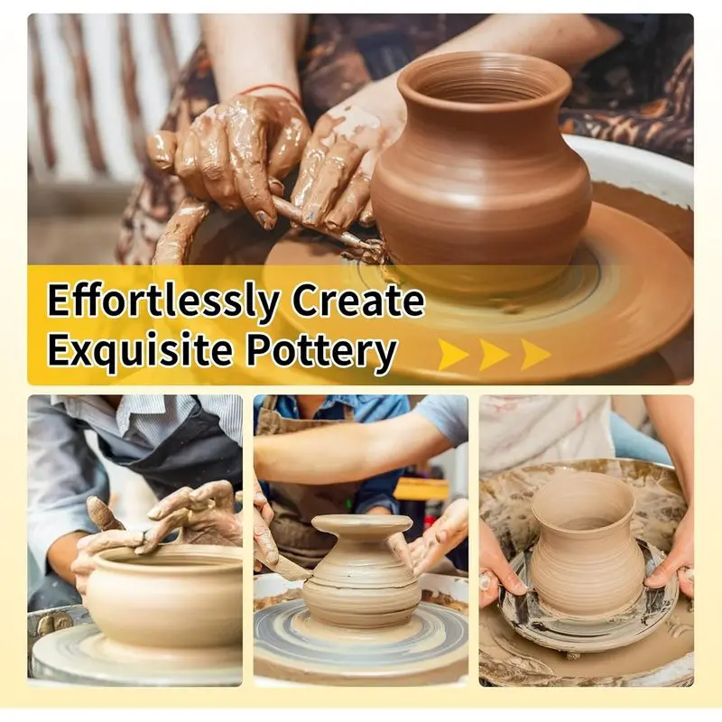 6-inch Pottery Wheel, Aluminum Alloy Ball Bearing, Double-Sided Strap, Engraved Pottery Wheel, Clay Shaping, Cake Decoration, Hand-Painted Rotating Workbench, Multi-Purpose Turntable