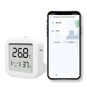 Mini Thermometer Hygrometer  Temperature Humidity Sensor with  Ink Display Room Thermometer with 500ft/150m Range Humidity Meter