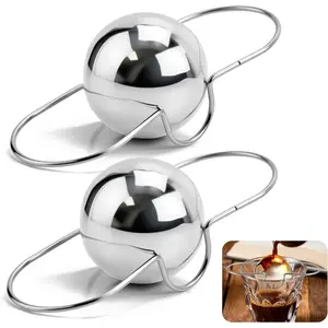 Upgrade 2 Pack Espresso Frozen Ball for Espresso Coffee, Stainless Steel Espresso Chilling Ball Espresso Cooler Espresso Machine Accessories