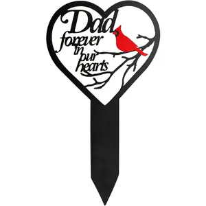 Grave Decorations for Cemetery, Cemetery Decorations for Dad Grave, Memorial Graves Markers
