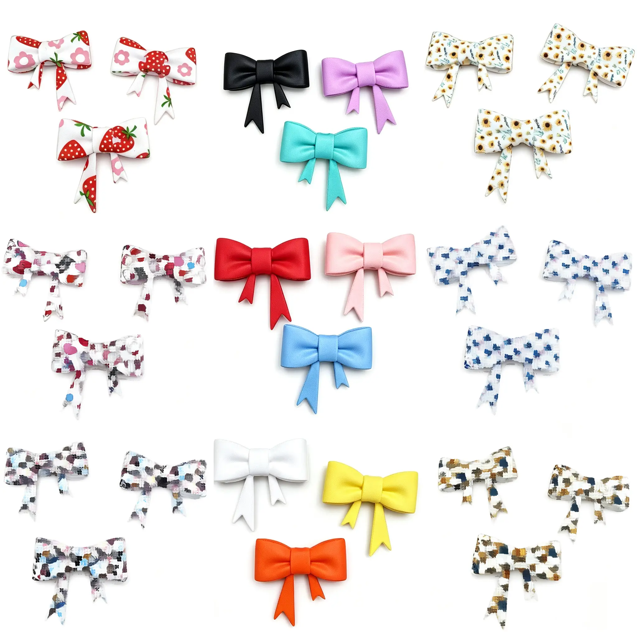 Tara-P28-Mixed Style Silicone Bow Beads for Pens/Chains
