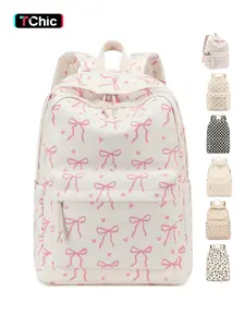 Women's Bow Backpack, Spring/Summer Girly-Style Backpack, Fashionable and Casual for Commuting, Multifunctional Backpack Suitable for Sports and Travel，Backpack for Girls School Backpacks Bookbags for Elementary Middle School Women Laptop Backpacks