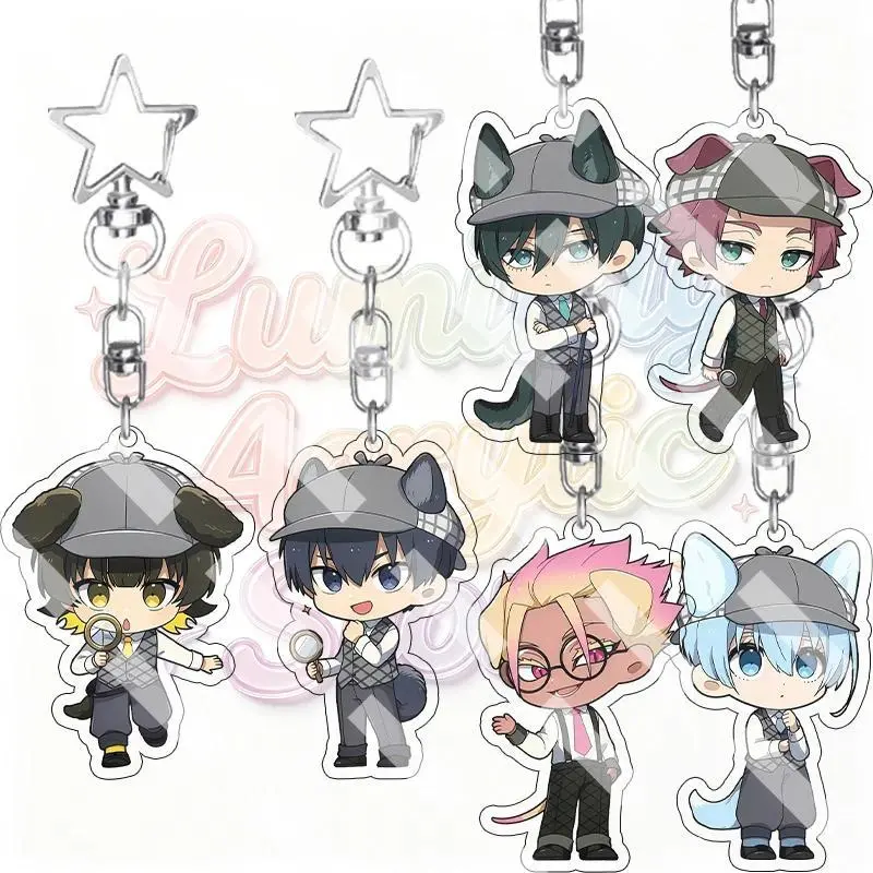 Cartoon Blue Lock Anime Q Version Acrylic Keychain Bachira Isagi Rin Chigiri Shidou Nagi Figure Football Character Bag Pendant