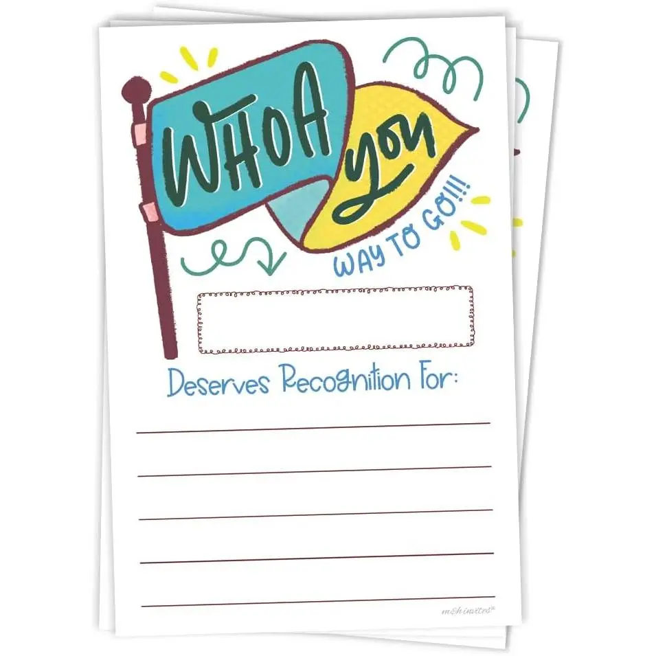 Way To Go  Out Cards for Teachers, Students, and Employee Appreciation Cards for School or Work Bulletin Boards (50 Count) - Fun Kudos Cards