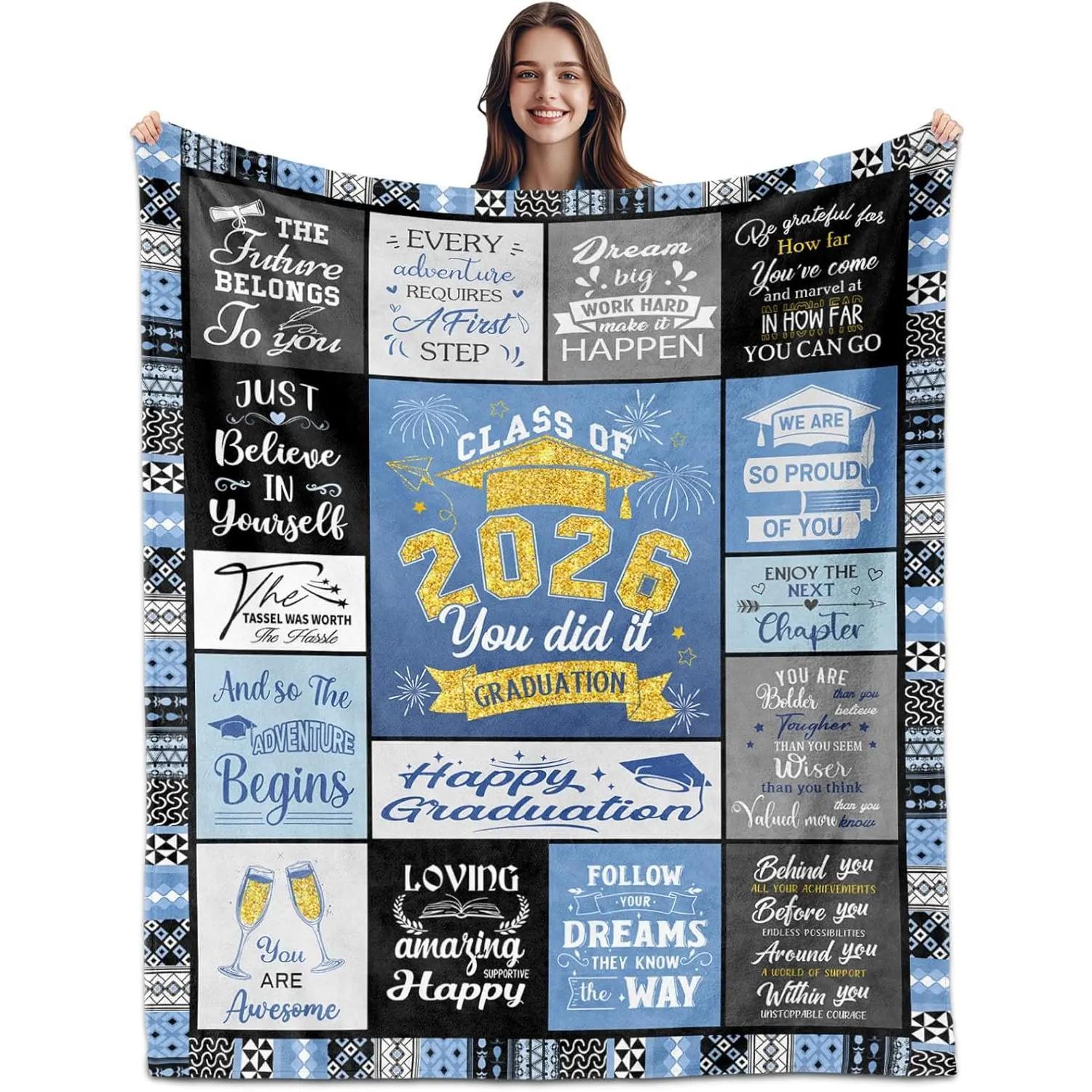 Graduation Gifts, Graduations Gifts for Him Her, Graduation Blankets Class of 2026, College Graduation's Gift, Graduation Decoration's 2026, Graduations Blanket