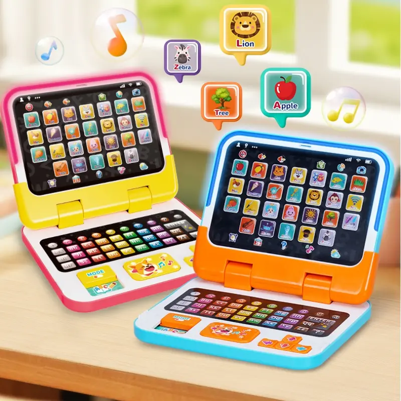 Mini Learning Laptop Toy, Educational Electronic Toy, Letters Numbers Music, Portable Early Education Gift, Ages 1-3+