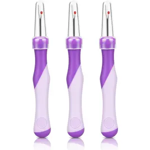 3 PCS Purple Seam Ripper Stitch Remover Tool for Sewing, Knitting, Cross Stitching, Embroidery Thread Removal