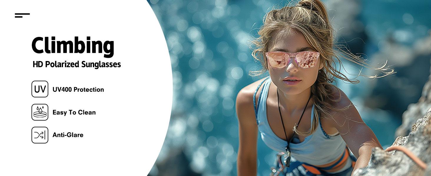 FOZONO Polarized Sports Sunglasses for Men Women, UV400 Protection Anti Glare Sun Glasses for Driving Running Cycling Fishing