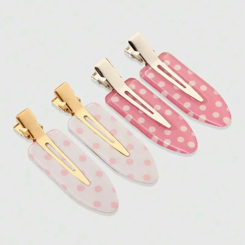 4pcs Retro Polka Dot Hairpins, Cute Bangs Clips for Girls, Fun Hair Clips, Fashionable Women's Hair Accessories, Hair Style Accessory, Ideal for Daily Use and Outdoor Activities