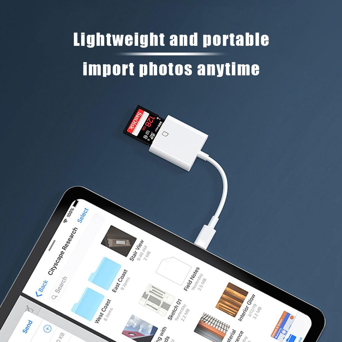 Type-C Phone Storage Card Reader Adapter, USB C SD Card Reader Support Camera Viewer, Plug-And-Play Essential for Photographers