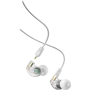 M6 PRO In Ear  Headphones for Musicians, 2nd Gen Model With Upgraded Sound, Memory Wire Earhooks & Replaceable Cables, Noise Isolating Professional Earbuds, 2 Cords Included (Clear)