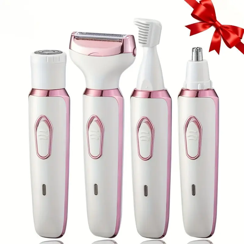 Four-In-One Women's Electric Hair Remover, USB Rechargeable, Gentle on Skin, Multi-Function Beauty Kit, Perfect Mother's Day Gift