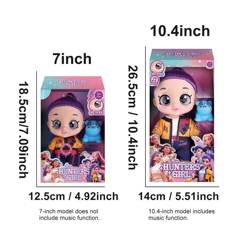 Cute K-Pop Dolls Role Play Toy, Rumi Mira Zoey Character Figure, Kids Collectible Desk Display, Fan Favorite Gift