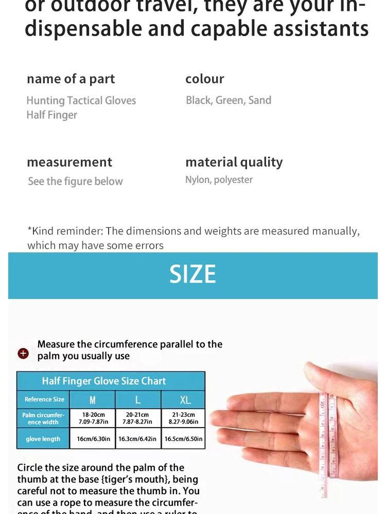 Half-Finger Tactical Gloves – Breathable, Anti-Skid and Wear-Resistant for Outdoor Hunting, Training, Fitness, Cycling and Sports