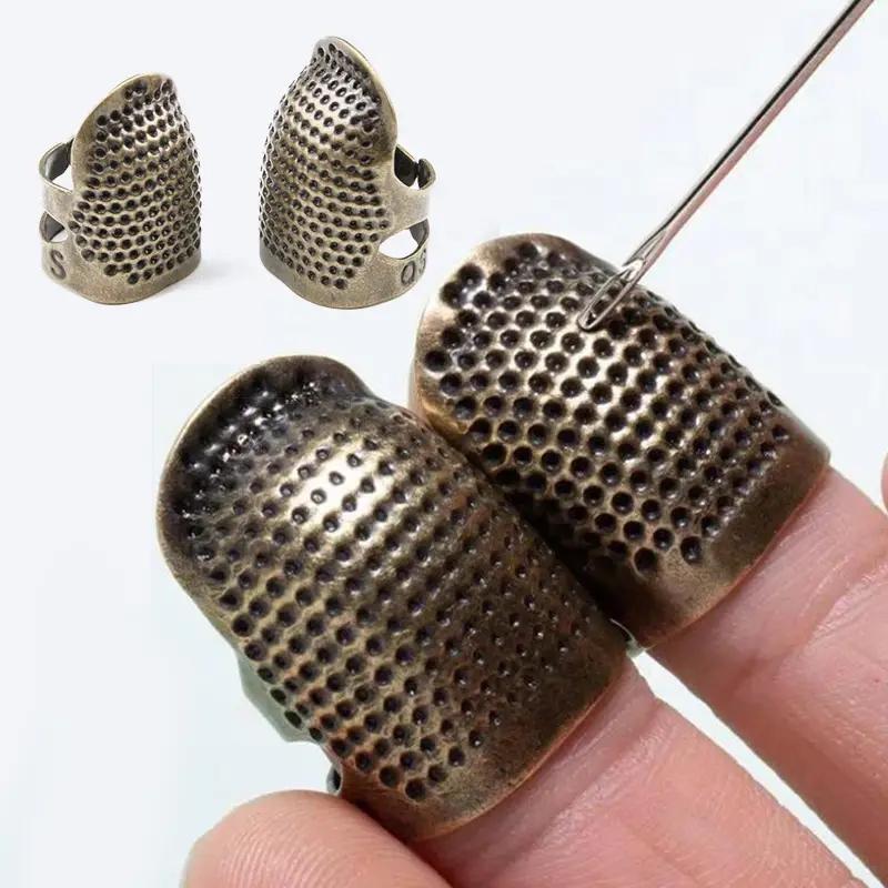 Vintage Metal Sewing Thimble, Sewing Tools, 1 Piece Finger Shield Ring, Hand-working Sewing Thimble For Knitting Embroidery Craft Quilting