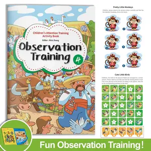 Kids Learning Activity Book, Focus Training Workbook, Quiet Time Brain Games for Memory & Observation Skills