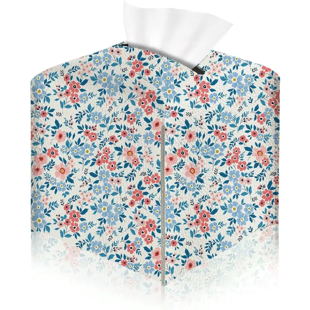Floral Tissue Box Cover, Tissue Box Holder for , Restaurant