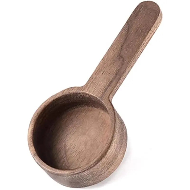 Wooden Coffee Spoon Measuring Scoop 1pc Walnut Wood Coffee Ground Tea Measuring Spoon Soup Stirrer Kitchen Utensils