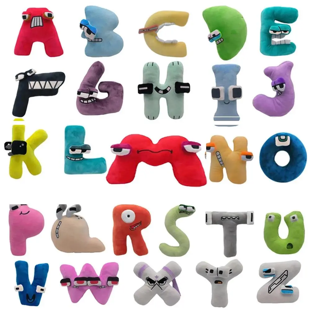 Alphabet Lore Letter Animal Soft Toys - A-Z Unisex Educational Stress Relief Classic Novelty Stuffed Dolls, Christmas Gift for Kids, Letter Animals