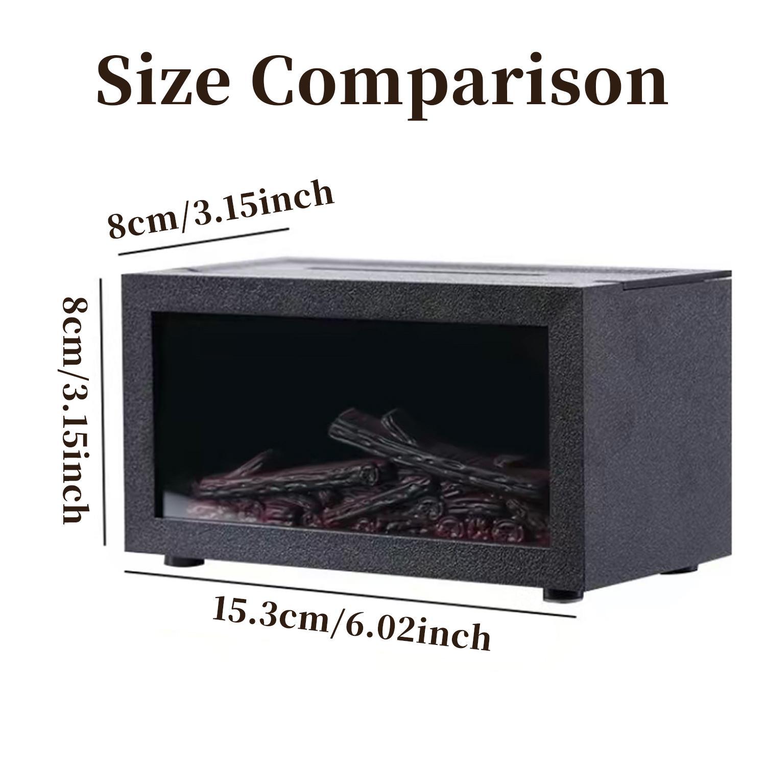 Fireplace Flame Air Diffuser Humidifier - 7 Color LED Flame, Aromatherapy Essential Oil Diffuser, Ultrasonic Aroma Humidifier with Timer for Home Bedroom Office Yoga