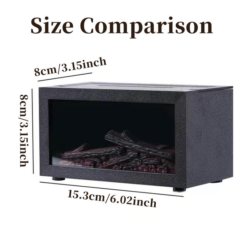 Fireplace Flame Air Diffuser Humidifier - 7 Color LED Flame, Aromatherapy Essential Oil Diffuser, Ultrasonic Aroma Humidifier with Timer for Home Bedroom Office Yoga