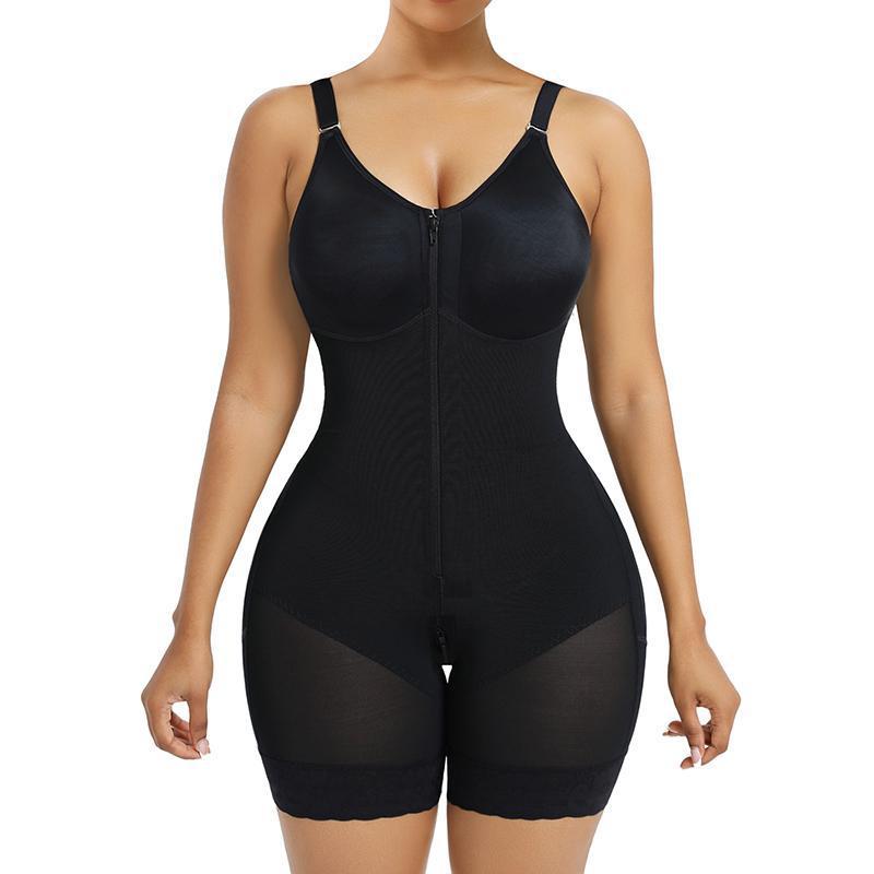 Large Size Colombian Faja Waist Trainer Full Body Shapewear For Women Tummy Control Hourglass Figure Unlined Plunge Thong Bodysuit
