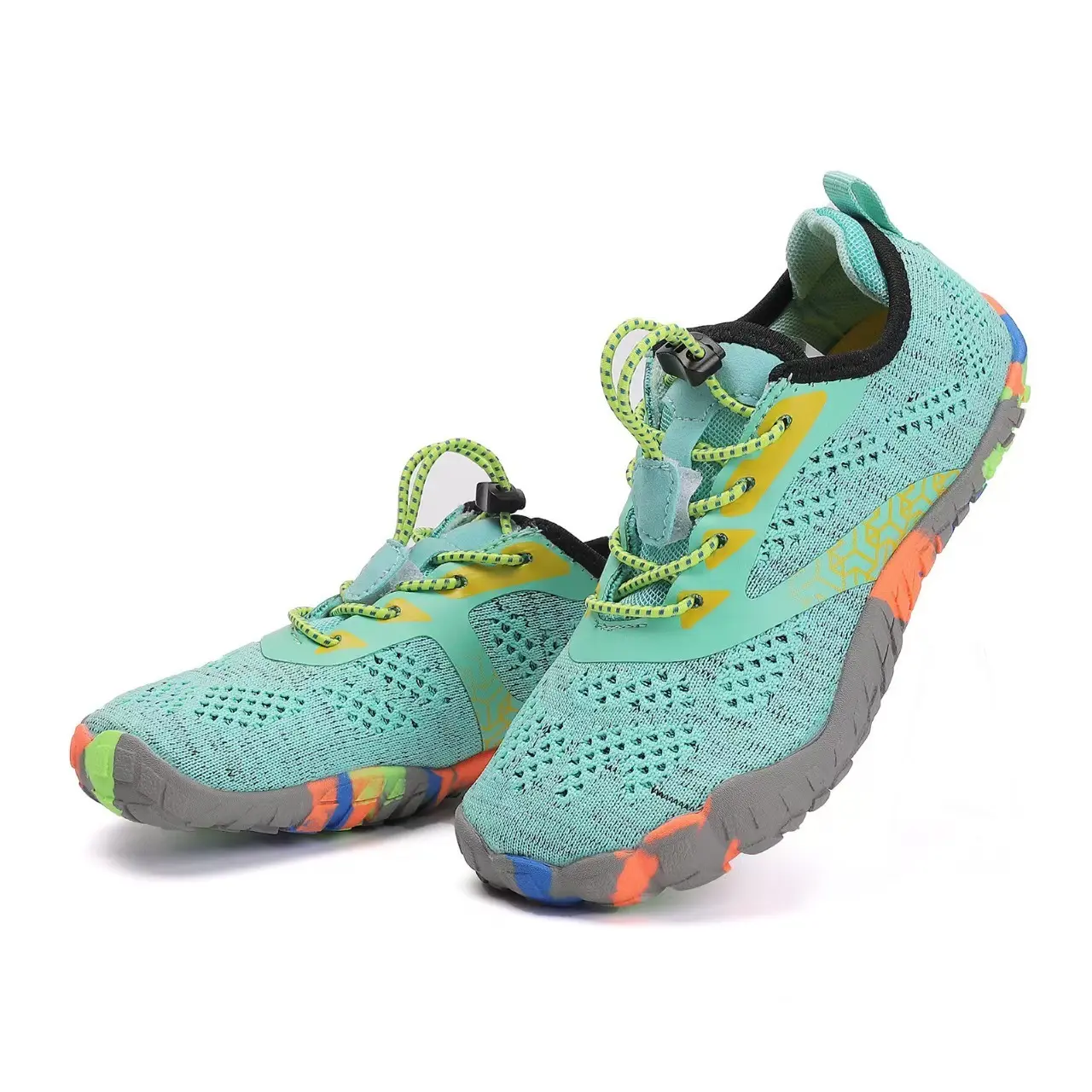 QYKids' Kids' Barefoot Beach Shoes - Breathable Fabric, Quick-Dry Sole, Non-Slip, Lightweight, Versatile for Cycling, Swim, Outdoor Wading, Sizes 24-38