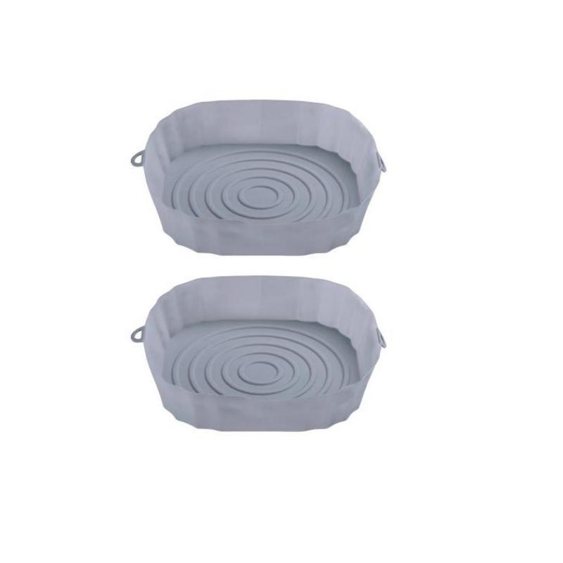 2 Pack Silicone Air Fryer Liners, Reusable Baking Tray and Silicone Bowl, Essential Kitchen Accessories for Frying and Baking