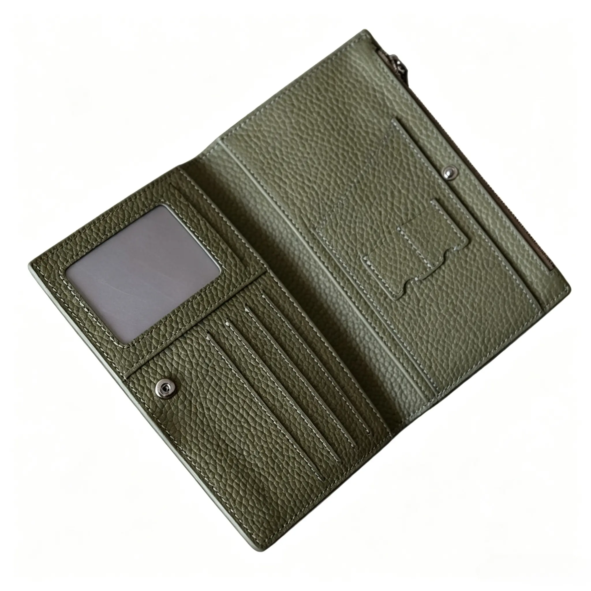 Genuine Leather Texture Ultra Thin Multi Function Passport Holder For Men And Women Mini Portable Bank Card Document Protective Cover Travel Storage Wallet