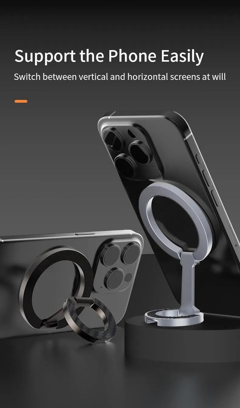 For Double-Sided Magnetic Phone Ring Holder for MagSafe Kickstand Magnet Grip   Stand Holder