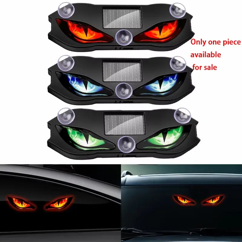 Car Cool Devil Eye Light, Solar Breathing Neon Lamp, Car Decoration Light, Rear Windshield Atmosphere Light, Car Accessories