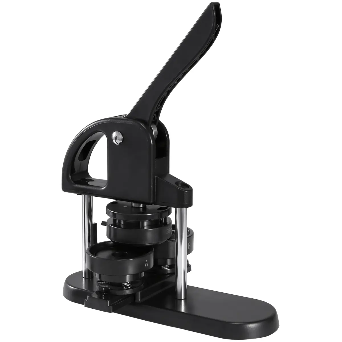 Multi-Size Badge Maker Machine with Plastic Body - 1/1.25/2.28in (25/32/58mm) 3-IN-1 Pin Maker, Arc Handle Punch Press Kit, 300pcs Button Parts, Panda Book, for Children DIY Gifts