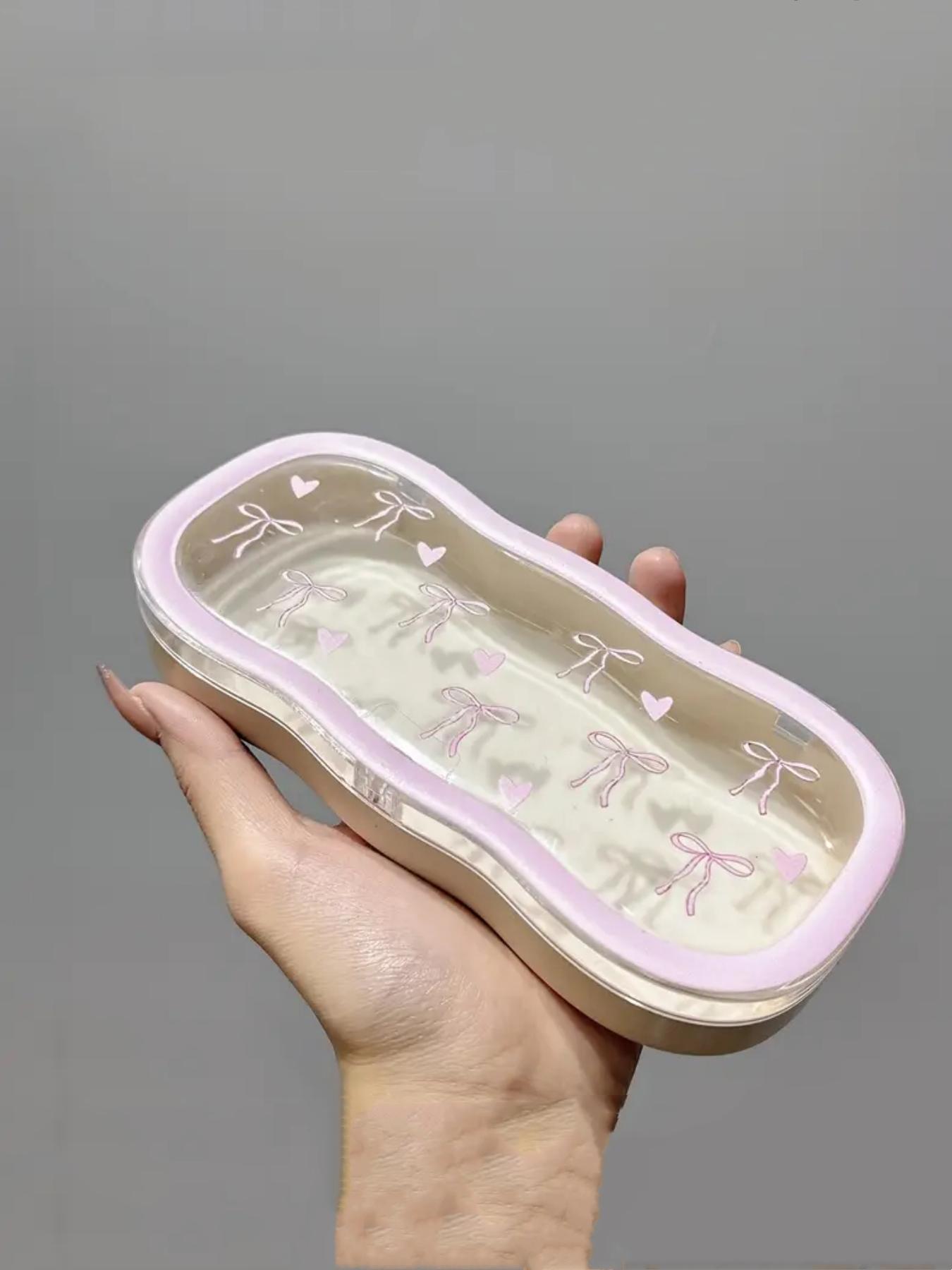 Heart & Bow Pattern Magnetic Glasses Case, Portable Sunglasses Case, Fashion Eyewear Accessories for Women & Men, Portable Sunglasses Organizer