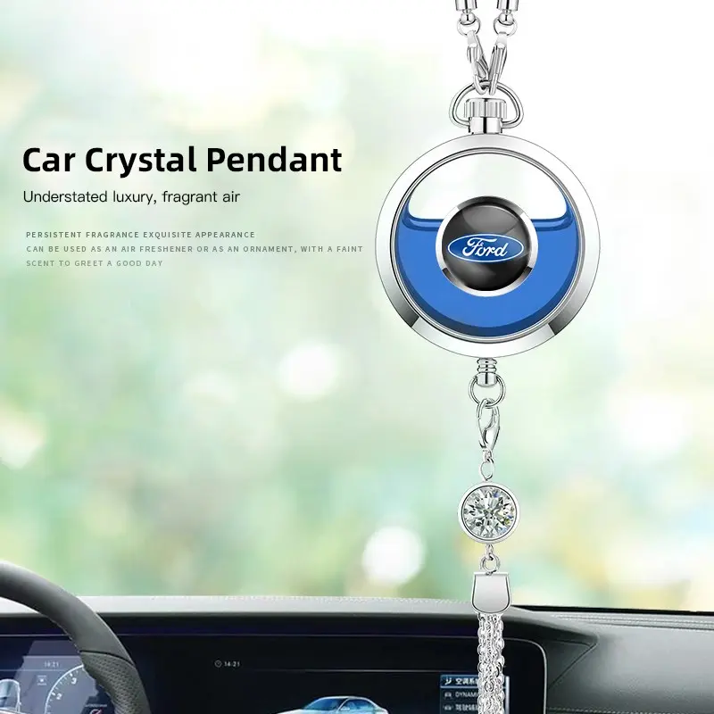 Car Perfume Pendant Air Freshener Hanging Perfume Diffuser For Ford Mustang F150 Explorer Expedition Escape Bronco Capri Fiesta Focus Ecosport Figo Maverick Ranger S-MAX Mondeo F250 F350 Galaxy Everest Kuga EDGE KA Fusion Taurus Escort